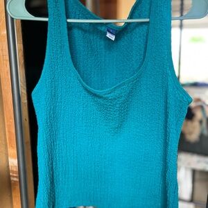 Old Navy Turquoise Textured Tank Top